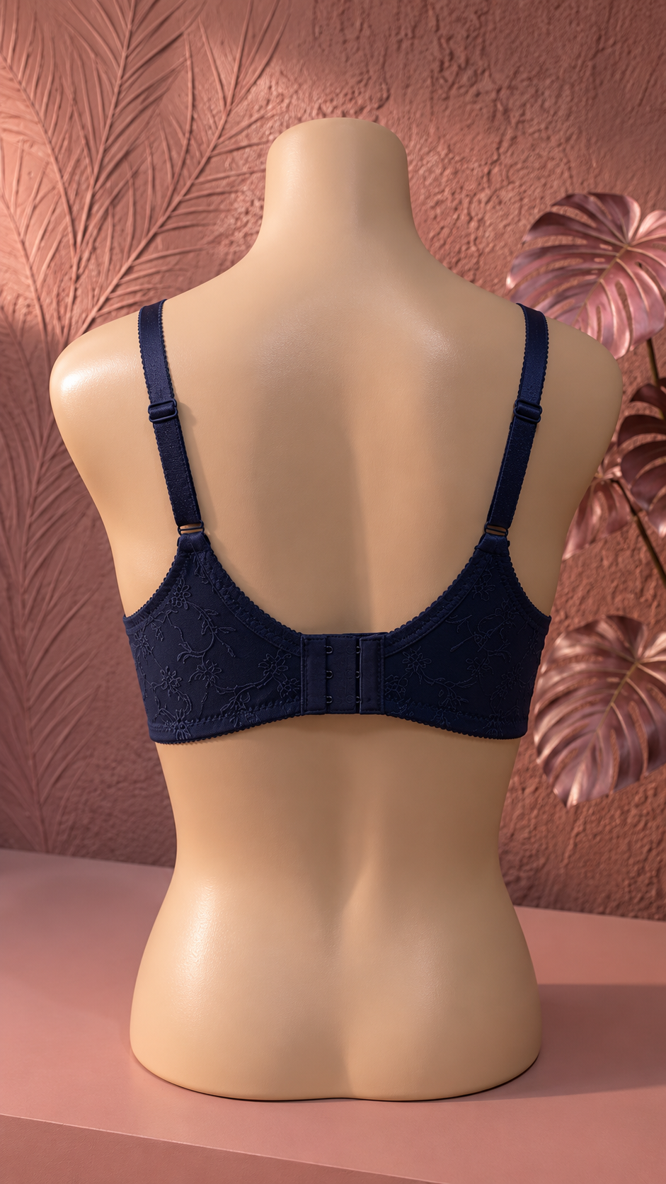 Elegant Floral Embroidered Non-Padded Support Bra