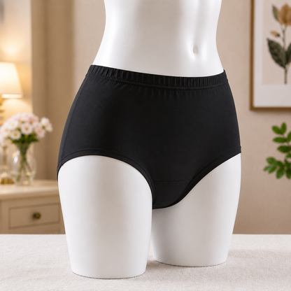 Women's Essential Soft Cotton Briefs black  Everyday Underwear