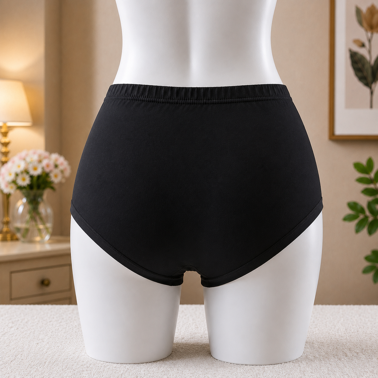 Women's Essential Soft Cotton Briefs black  Everyday Underwear