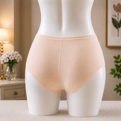Women's Classic Nude Beige High-Waist Panty – Comfortable Everyday Essential"