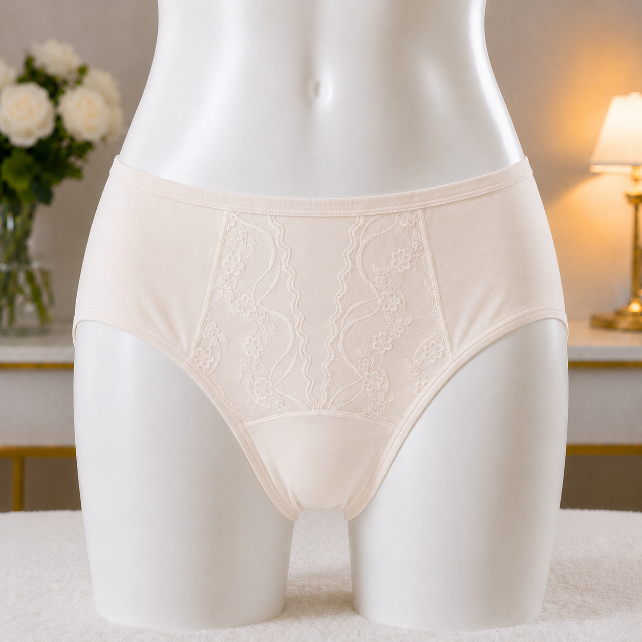 Floral Detailing light skin  Panty – Soft & Breathable Everyday Underwear"
