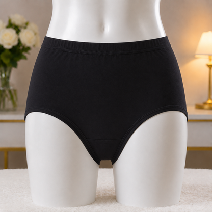 Women's Essential Soft Cotton Briefs black  Everyday Underwear