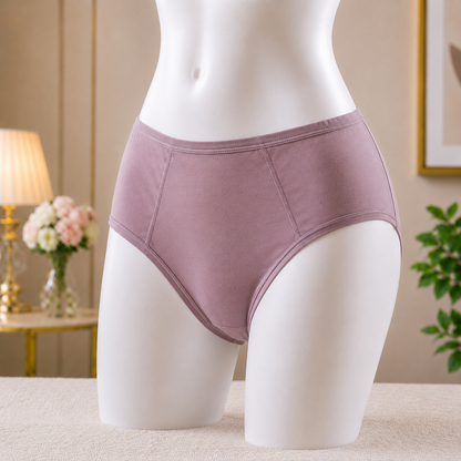 Women's Classic  Mauve High-Waist Panty – Comfortable Everyday Essential"