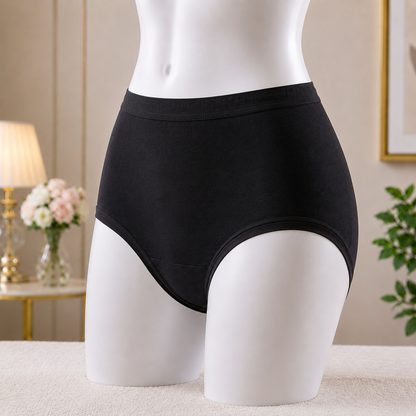 Women's Essential Soft Cotton Briefs black  Everyday Underwear