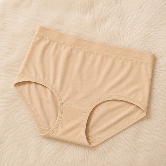 Women's Essential Soft Cotton Briefs - Nude/Beige Everyday Underwear