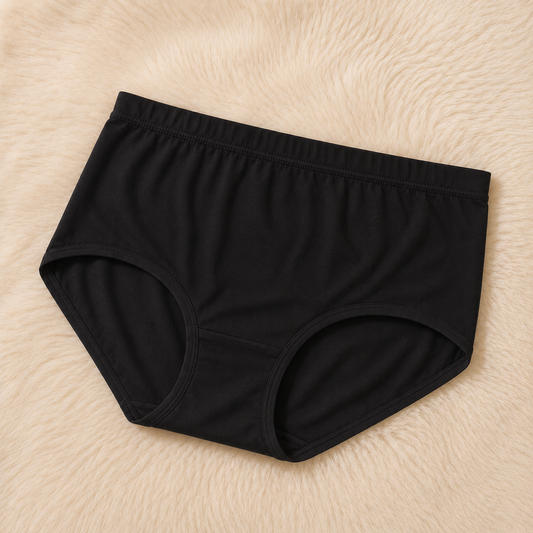 Women's Essential Soft Cotton Briefs black  Everyday Underwear