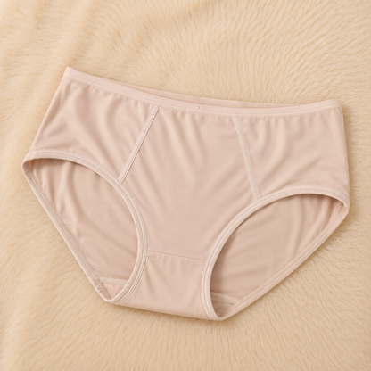 Women's Classic Nude Beige High-Waist Panty – Comfortable Everyday Essential"