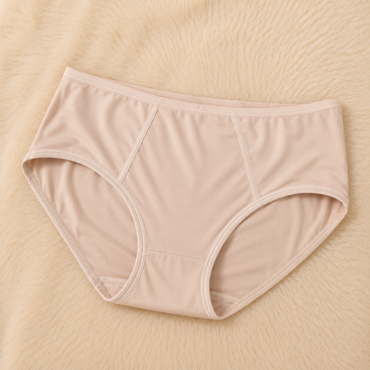 Women's Classic Nude Beige High-Waist Panty – Comfortable Everyday Essential"