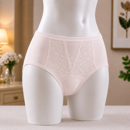 Floral Detailing light pink  Panty – Soft & Breathable Everyday Underwear"