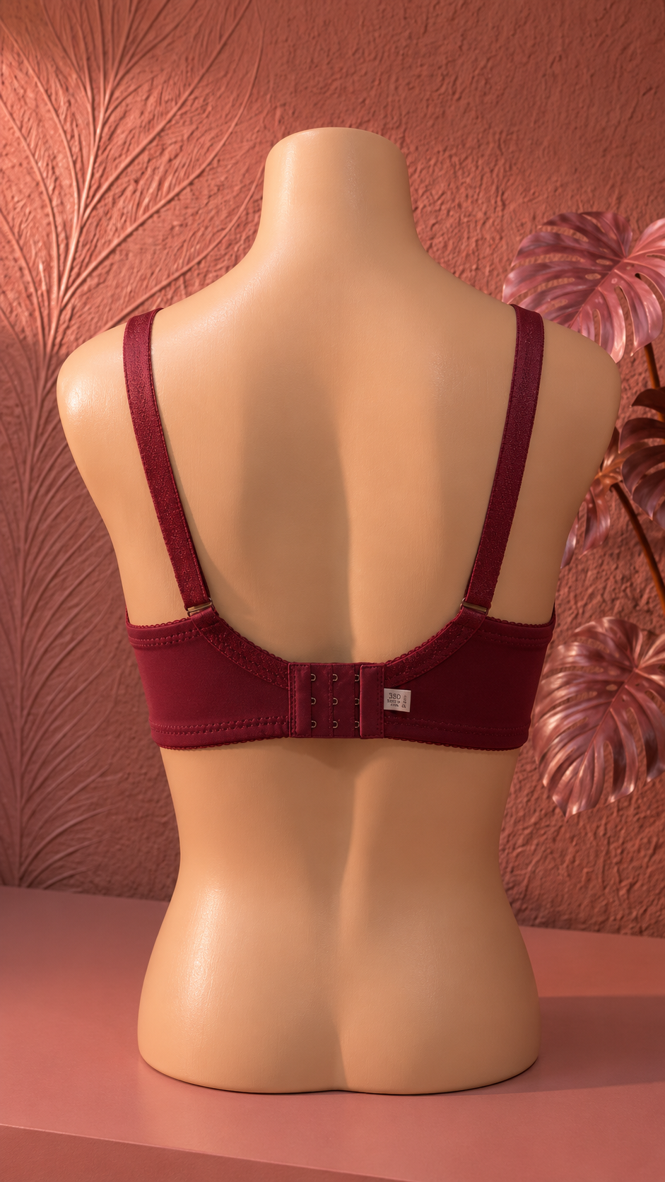 Premium soft Maroon Embroidered Support Bra for Women