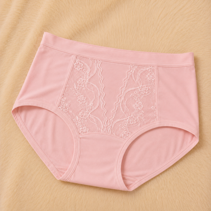 Floral Detailing Dark pink  Panty – Soft & Breathable Everyday Underwear"