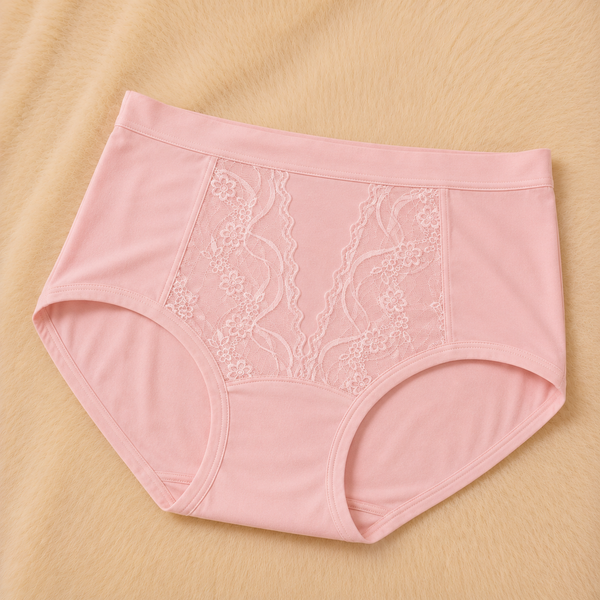 Floral Detailing Dark pink  Panty – Soft & Breathable Everyday Underwear