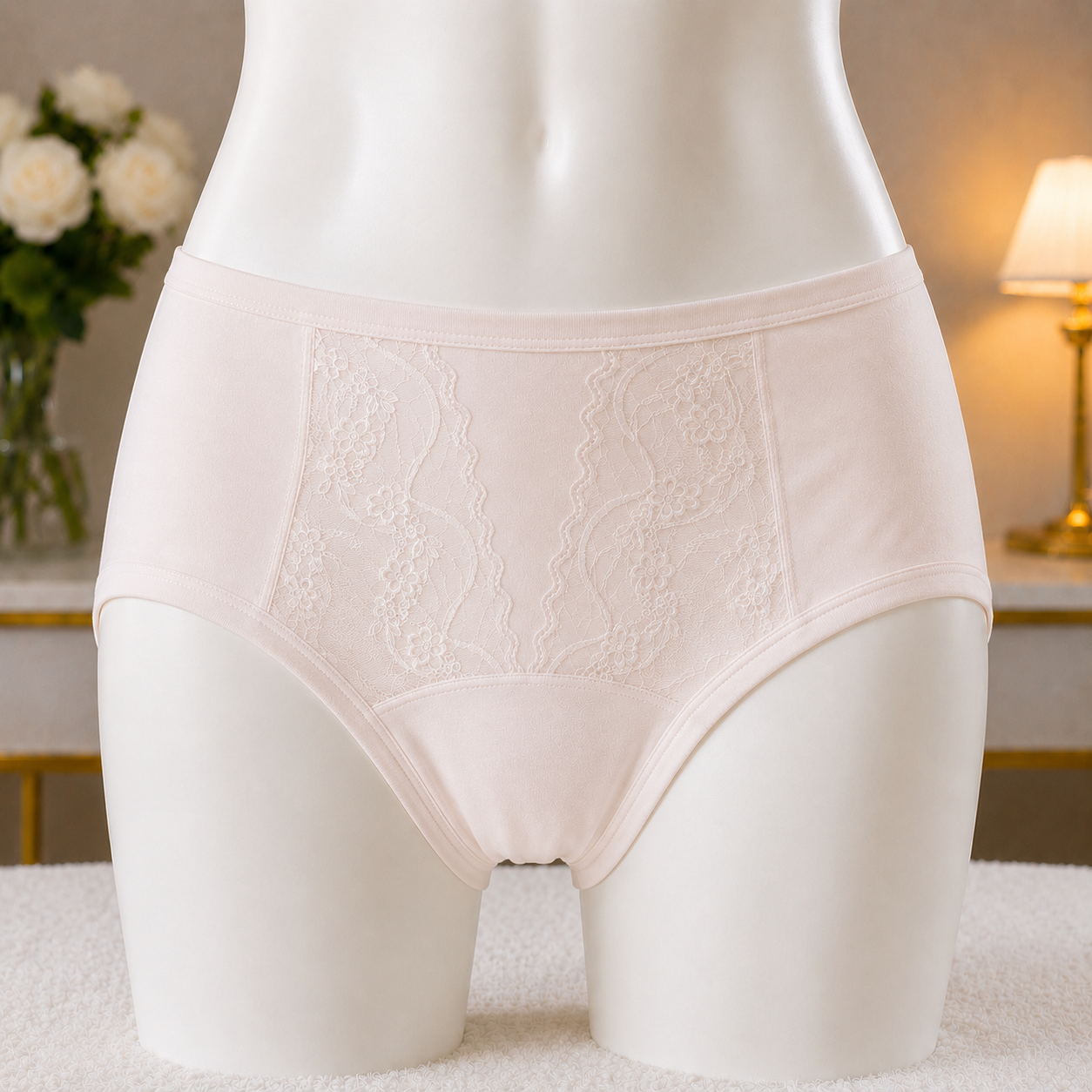 Floral Detailing light pink  Panty – Soft & Breathable Everyday Underwear"