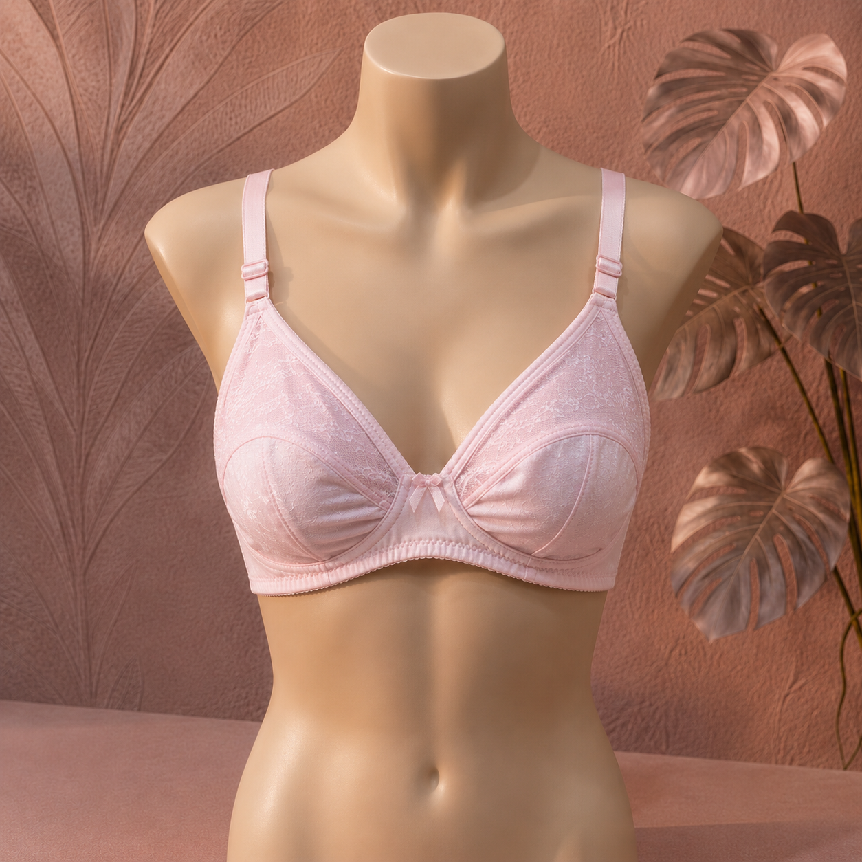 Women's Everyday Comfort Lace Bra – Blush Pink