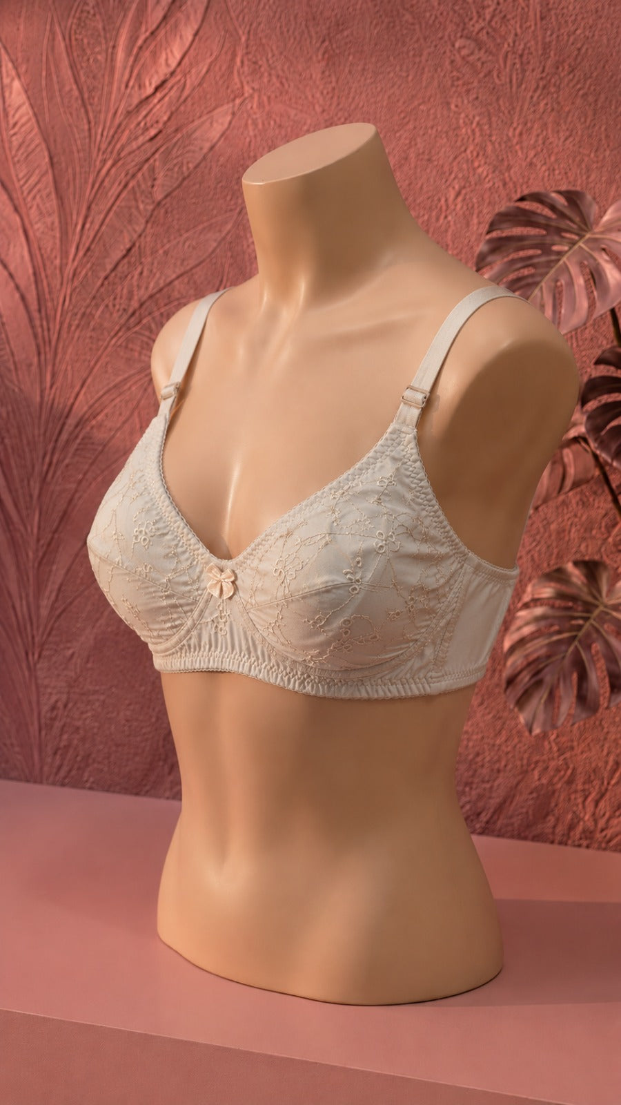 Elegant skin  Embroidered Everyday Comfort Bra
