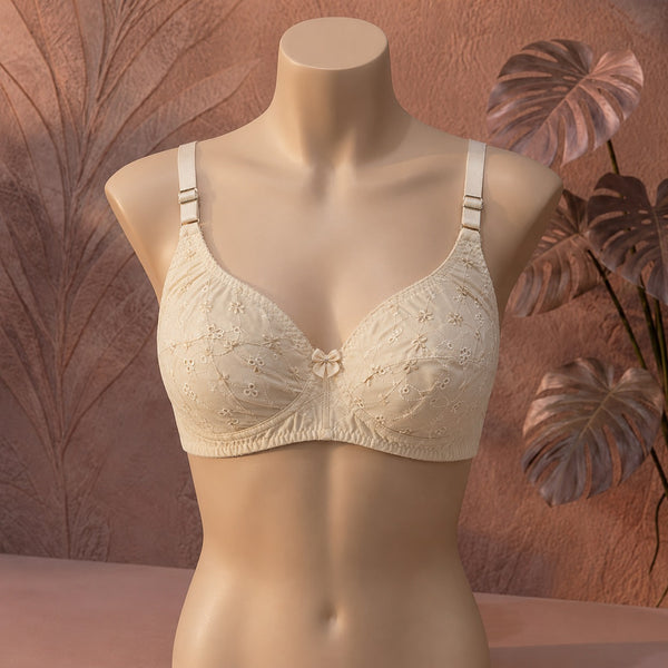 Elegant skin  Embroidered Everyday Comfort Bra